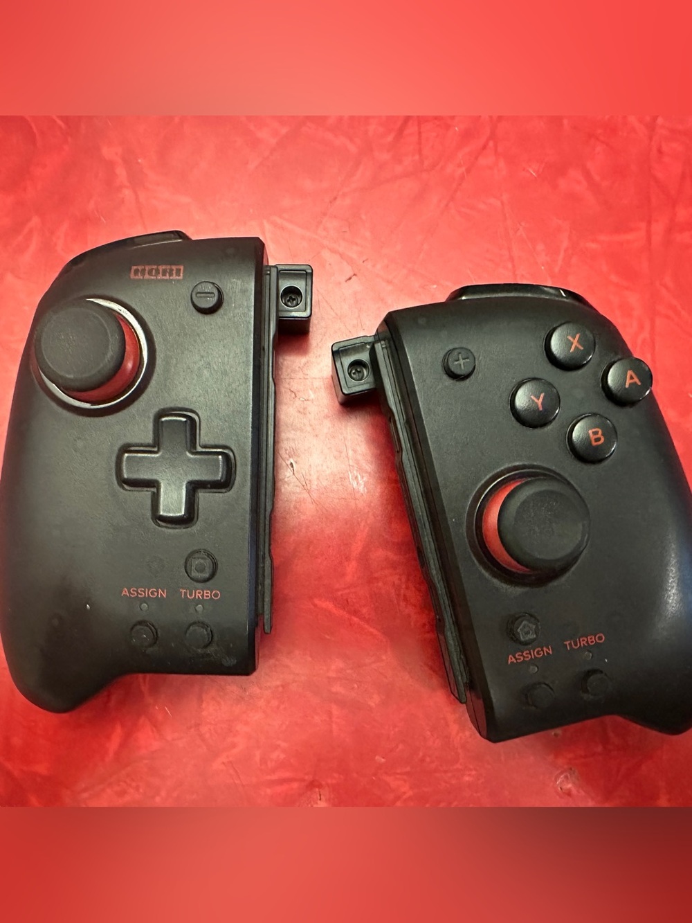 Split Pro Pad Gaming Controller with Red Accents for Nintendo Switch